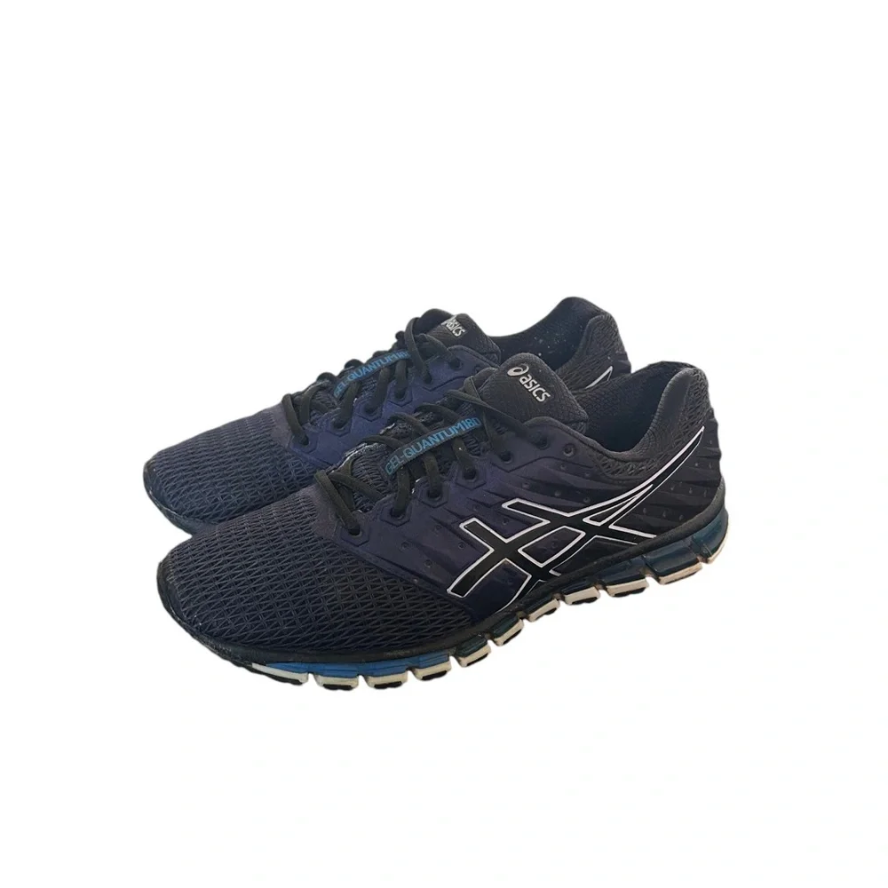 ASICS Gel-Quantum 180 2 Men's Black Blue T6G2N Running Shoes Size 10 - Picture 3 of 14